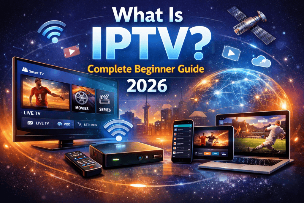 What is IPTV 2026 — how IPTV delivers live TV over internet to Smart TV smartphone and laptop