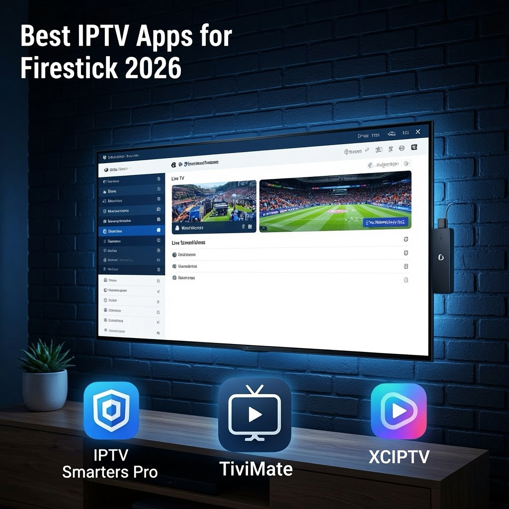 Best IPTV apps for Firestick 2026 — TiviMate IPTV Smarters Pro and XCIPTV for how to install IPTV on Firestick