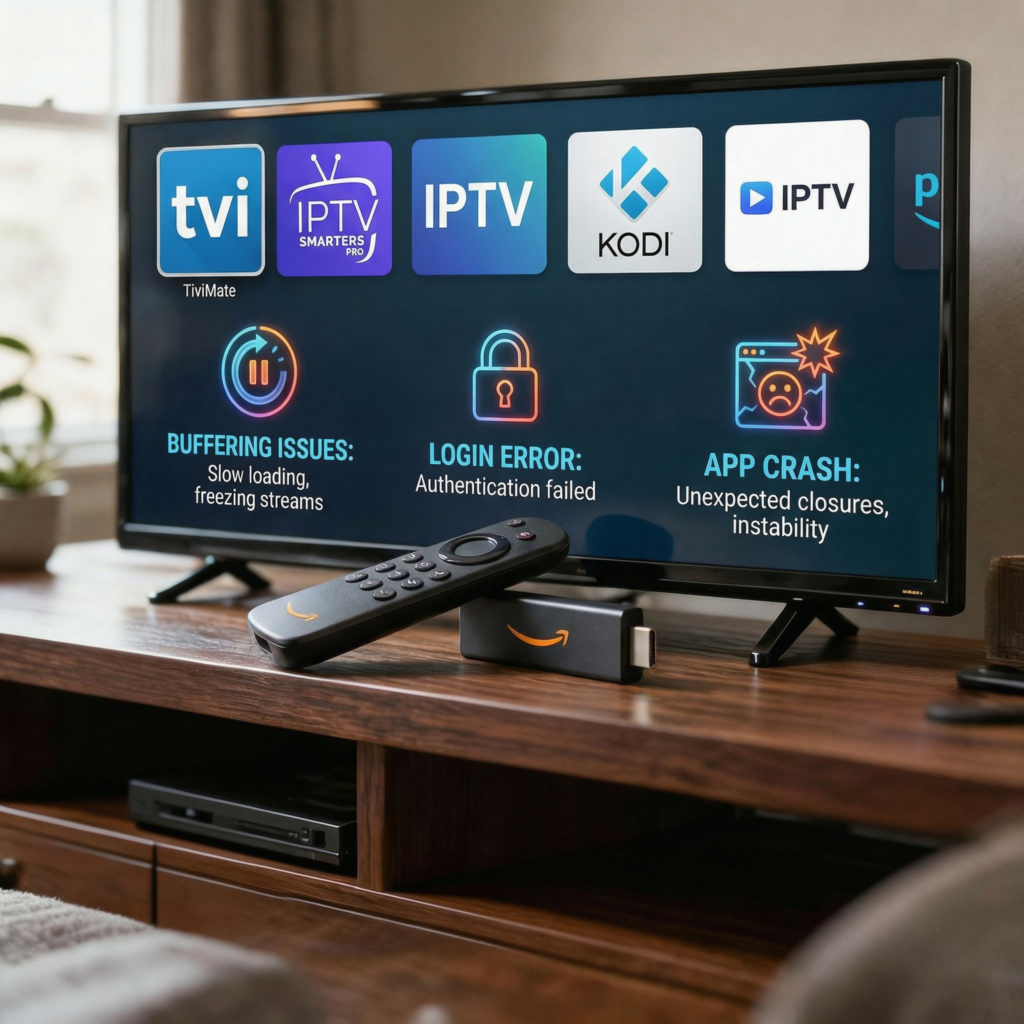 iptv smarters problems firestick buffering login error