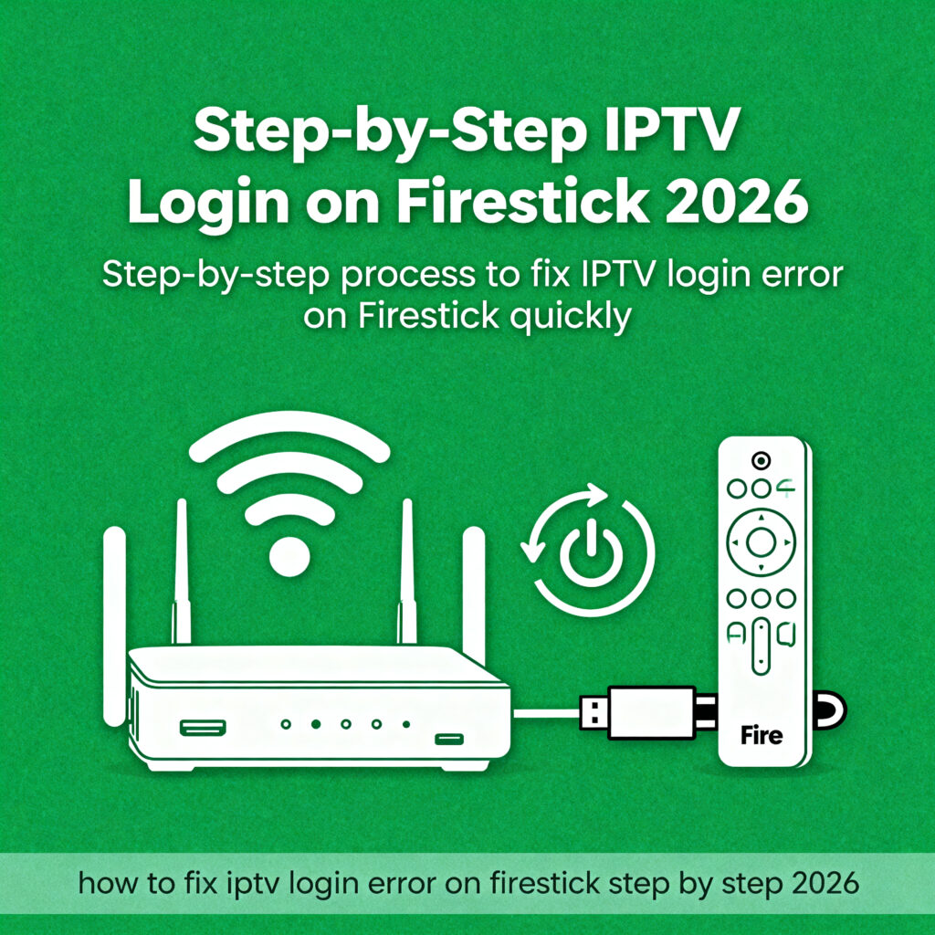 how to fix iptv login error on firestick step by step 2026