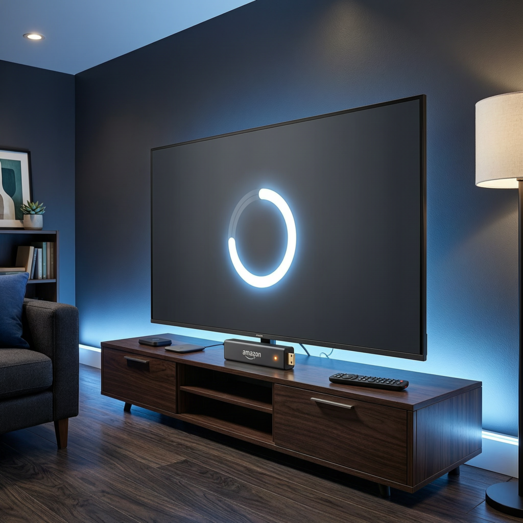 TiviMate buffering fix on Firestick - loading circle on TV screen
