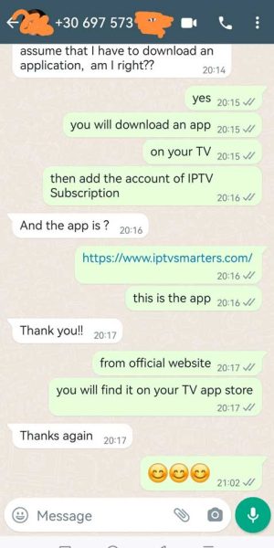 Happy customer review of Globall-tv.com the best IPTV subscription